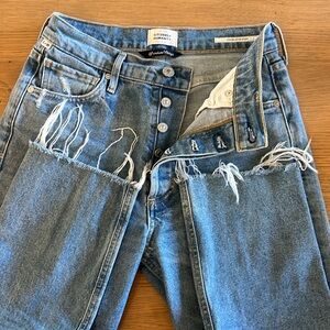 Citizens of Humanity Charlotte Cropped Distressed Denim Jeans Women's Size 26